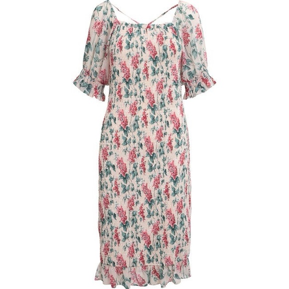 NWOT Ivy City Co Isla Floral Smocked Midi Dress Size Large - Picture 5 of 8
